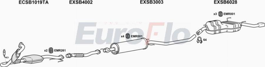 EuroFlo SB9523 2018A00 - Impianto gas scarico autozon.pro