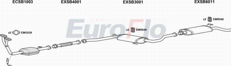 EuroFlo SB900023 2008A00 - Impianto gas scarico autozon.pro