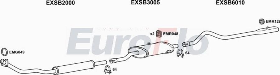 EuroFlo SB90020 5008A00 - Impianto gas scarico autozon.pro