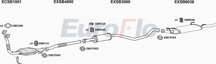 EuroFlo SB90023 4001 - Impianto gas scarico autozon.pro