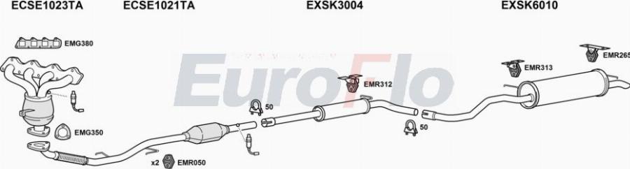 EuroFlo SEIBI14 1015 - Impianto gas scarico autozon.pro