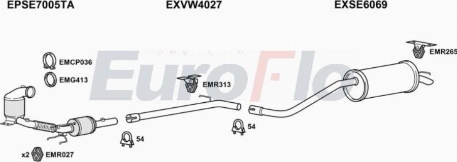 EuroFlo SKFAB12D 1001D - Impianto gas scarico autozon.pro