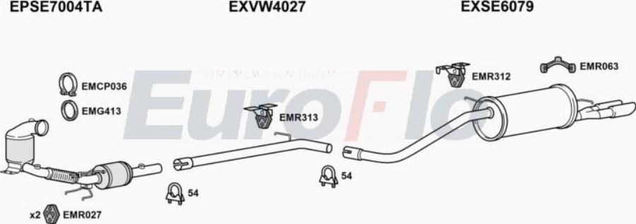 EuroFlo SEIBI16D 1001D - Impianto gas scarico autozon.pro