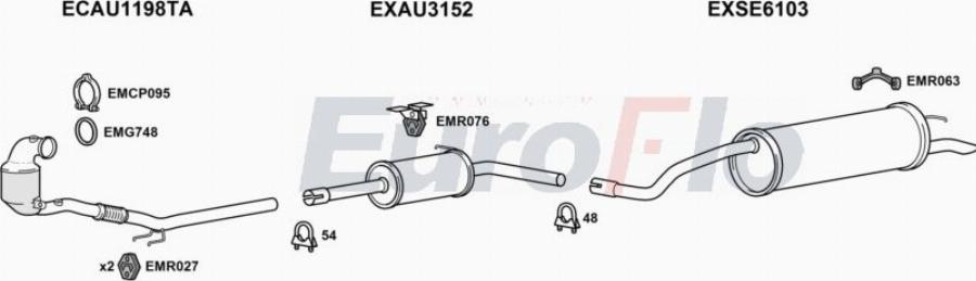 EuroFlo VWPOL10 1034 - Impianto gas scarico autozon.pro