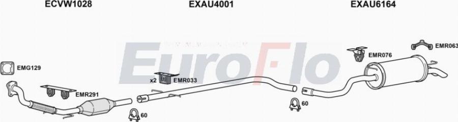 EuroFlo SELEO19D 1001A00 - Impianto gas scarico autozon.pro