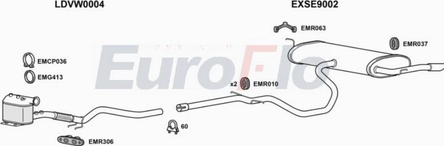 EuroFlo SELEO16D 0104LHD - Impianto gas scarico autozon.pro