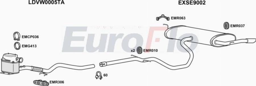 EuroFlo SELEO16D 0105LHD - Impianto gas scarico autozon.pro