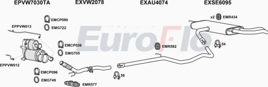 EuroFlo SELEO16D 1018D - Impianto gas scarico autozon.pro