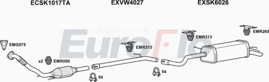 EuroFlo SKFAB19D 1011A00 - Impianto gas scarico autozon.pro