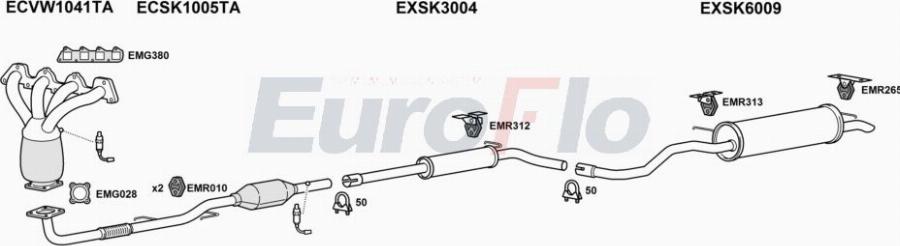 EuroFlo SKFAB14 2001A00 - Impianto gas scarico autozon.pro