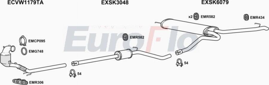 EuroFlo SKOCT12 1004 - Impianto gas scarico autozon.pro