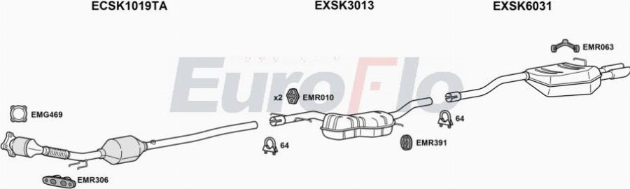 EuroFlo SKOCT20 3018B - Impianto gas scarico autozon.pro