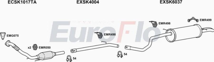 EuroFlo SKROO19D 6001A00 - Impianto gas scarico autozon.pro