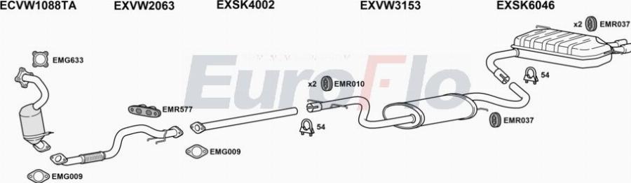 EuroFlo SKYET14 3001B - Impianto gas scarico autozon.pro