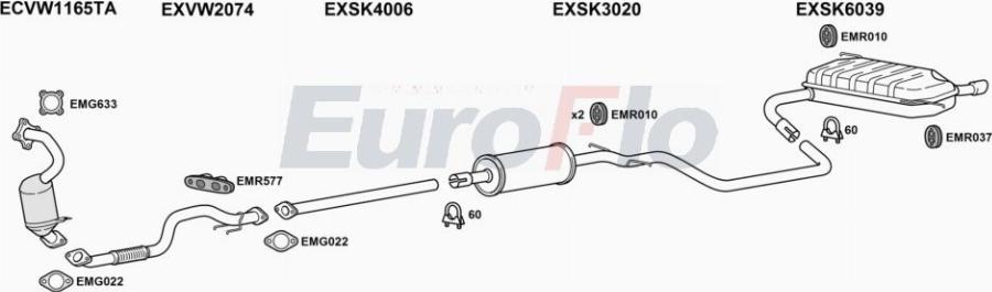 EuroFlo SKYET12 3001A00 - Impianto gas scarico autozon.pro