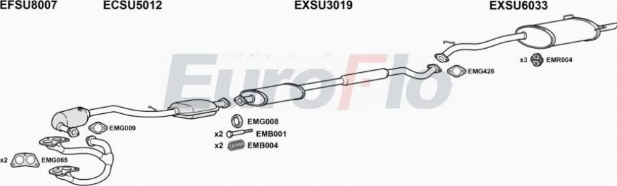 EuroFlo SULEG25 3004A00 - Impianto gas scarico autozon.pro