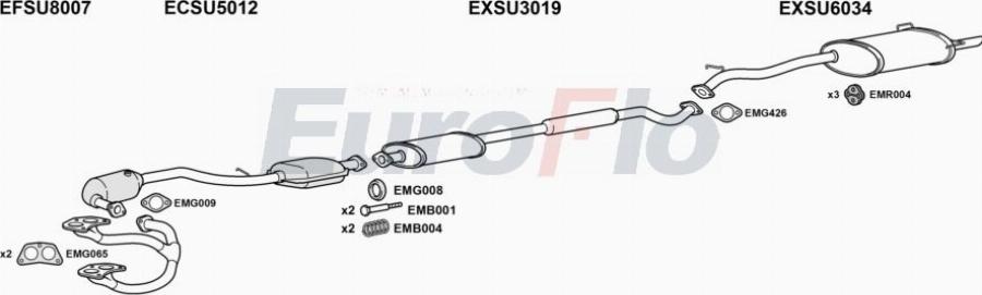 EuroFlo SULEG25 3005A00 - Impianto gas scarico autozon.pro