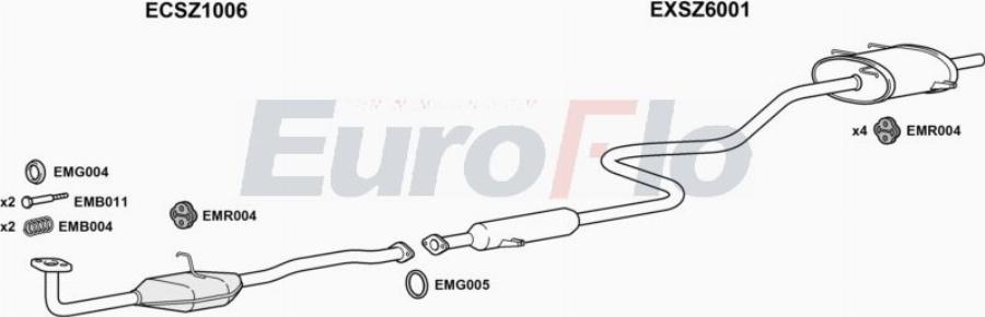 EuroFlo SZSWI10 1004A00 - Impianto gas scarico autozon.pro