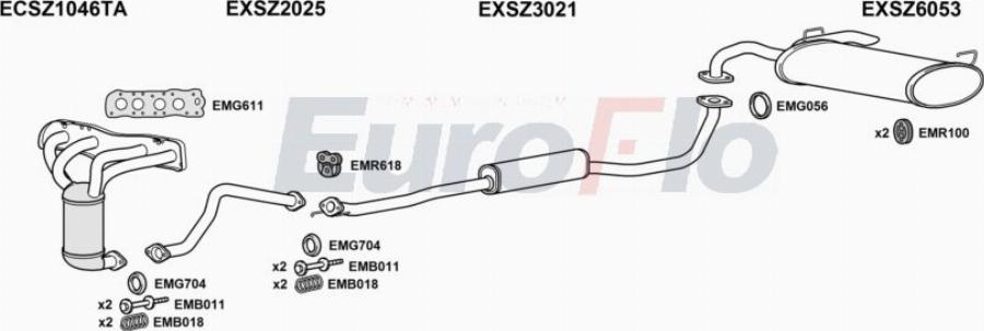 EuroFlo SZSX4S16 1001 - Impianto gas scarico autozon.pro