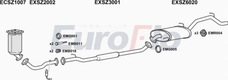 EuroFlo SZWAG13 1001A00 - Impianto gas scarico autozon.pro