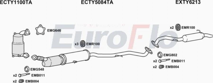 EuroFlo TYVER20D 6001A00 - Impianto gas scarico autozon.pro