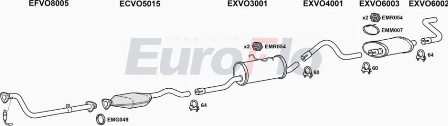 EuroFlo VO94023 2011A00 - Impianto gas scarico autozon.pro