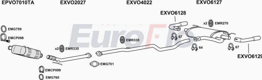 EuroFlo VOS6020D 2007D - Impianto gas scarico autozon.pro