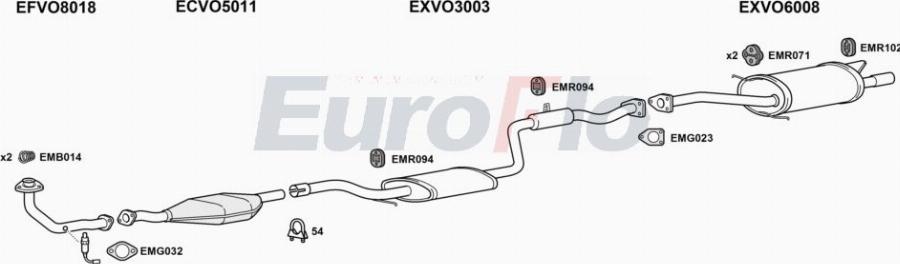 EuroFlo VOV4016 3001A00 - Impianto gas scarico autozon.pro