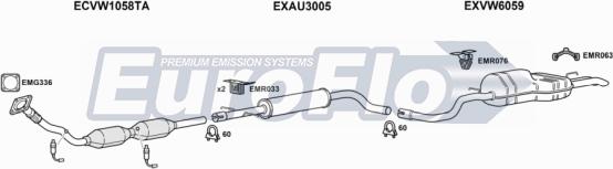 EuroFlo VWBOR18 2001B - Impianto gas scarico autozon.pro