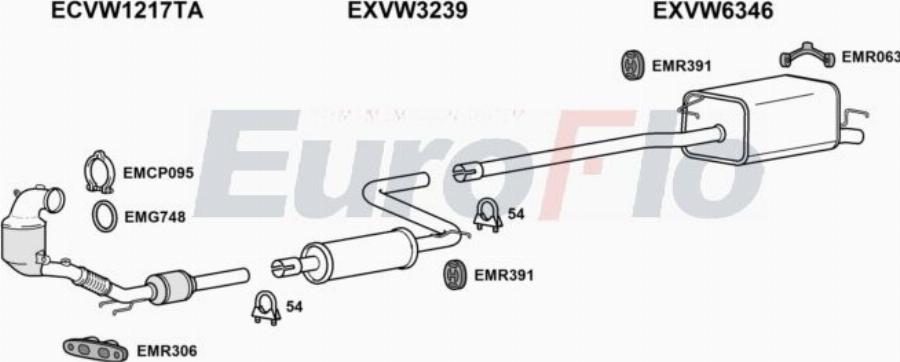 EuroFlo VWCAD10 7001B - Impianto gas scarico autozon.pro