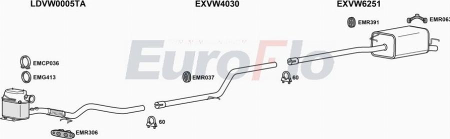 EuroFlo VWCAD20D 0702LHD - Impianto gas scarico autozon.pro