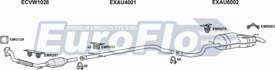 EuroFlo VWGOL19D 1015F - Impianto gas scarico autozon.pro