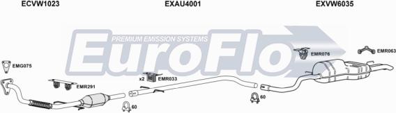 EuroFlo VWGOL19D 3015B - Impianto gas scarico autozon.pro