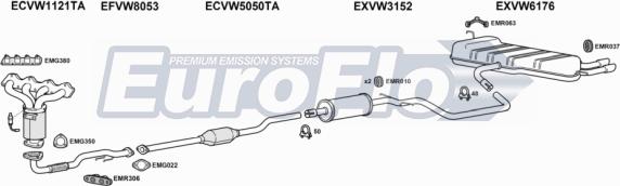 EuroFlo VWGOL14 1032 - Impianto gas scarico autozon.pro