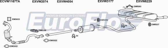 EuroFlo VWGOL12 5001 - Impianto gas scarico autozon.pro