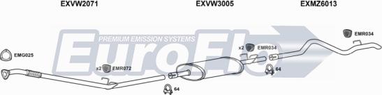 EuroFlo VWLT25D 7011A - Impianto gas scarico autozon.pro