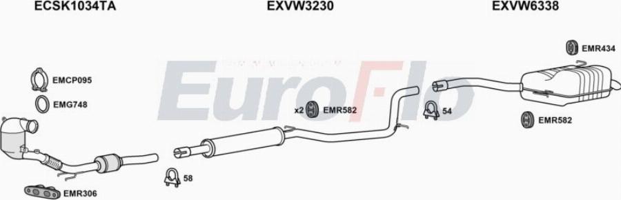 EuroFlo VWPAS14 3009 - Impianto gas scarico autozon.pro