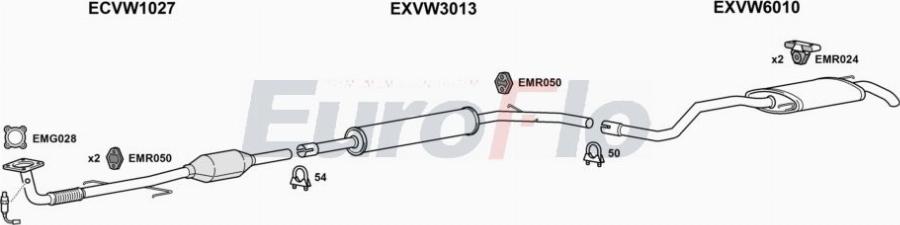 EuroFlo VWPOL14 1015A00 - Impianto gas scarico autozon.pro