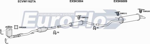 EuroFlo VWPOL14 1022B - Impianto gas scarico autozon.pro