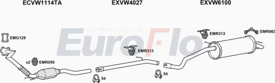 EuroFlo VWPOL14D 1008A00 - Impianto gas scarico autozon.pro