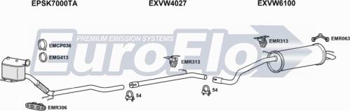 EuroFlo VWPOL14D 1008C - Impianto gas scarico autozon.pro