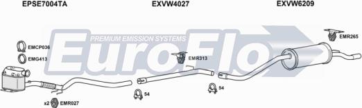 EuroFlo VWPOL16D 1004 - Impianto gas scarico autozon.pro