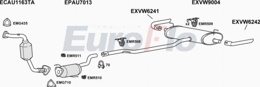 EuroFlo VWTOU30D 3008C - Impianto gas scarico autozon.pro