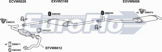 EuroFlo VWTRA19D 9002A - Impianto gas scarico autozon.pro