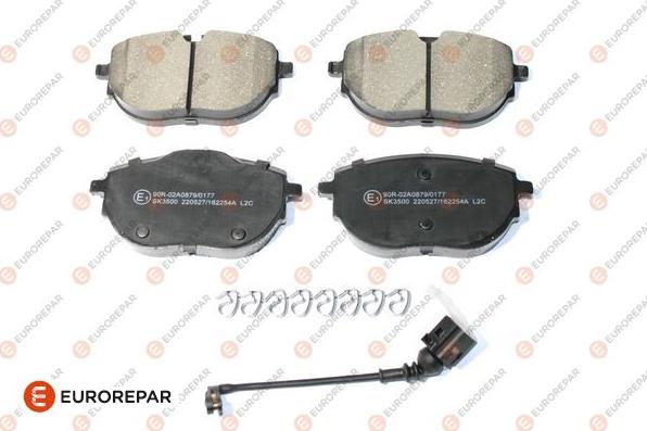 EUROREPAR 1697648880 - Kit pastiglie freno, Freno a disco autozon.pro