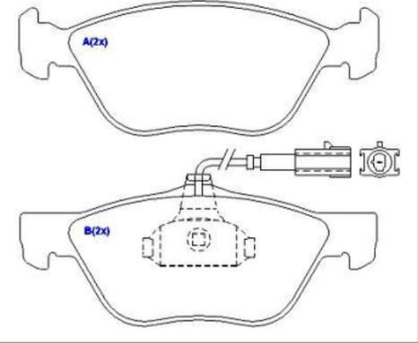 EUROREPAR 1643069280 - Kit pastiglie freno, Freno a disco autozon.pro