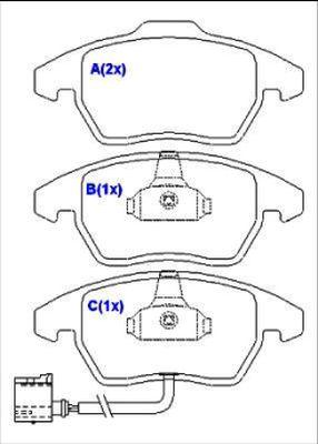 EUROREPAR 1643068280 - Kit pastiglie freno, Freno a disco autozon.pro