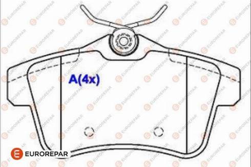 EUROREPAR 1643067080 - Kit pastiglie freno, Freno a disco autozon.pro