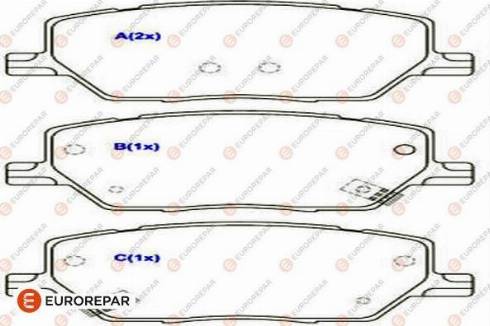 EUROREPAR 1643084180 - Kit pastiglie freno, Freno a disco autozon.pro