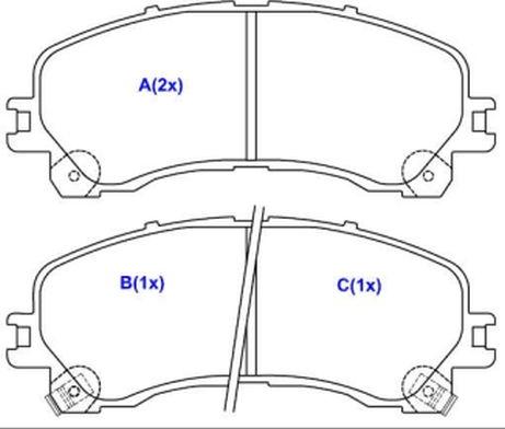 EUROREPAR 1643080080 - Kit pastiglie freno, Freno a disco autozon.pro